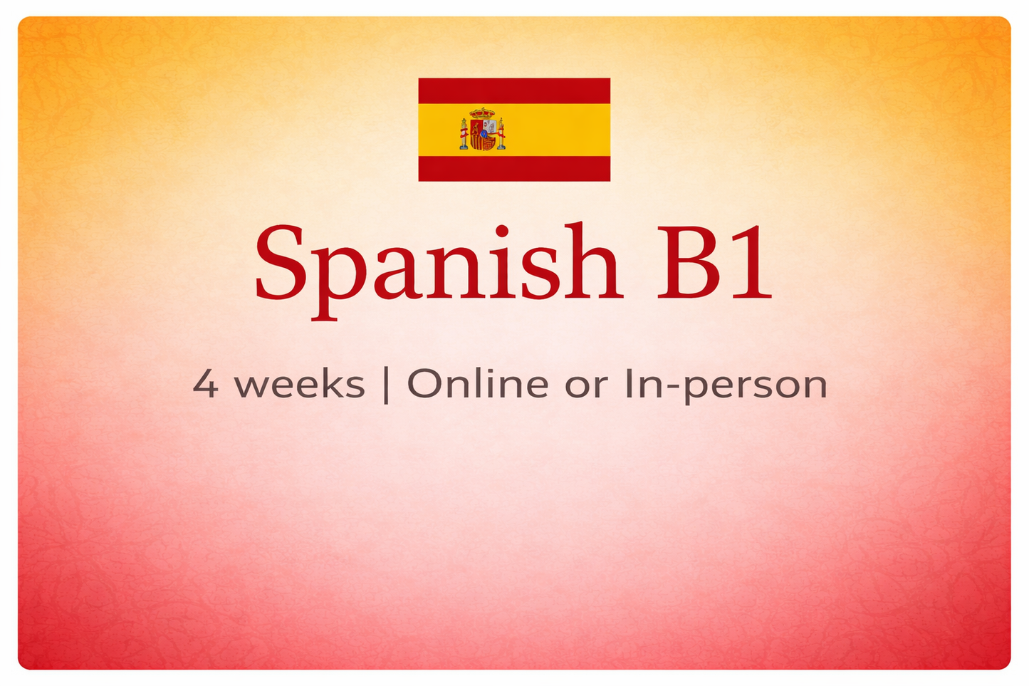B1 Spanish Course