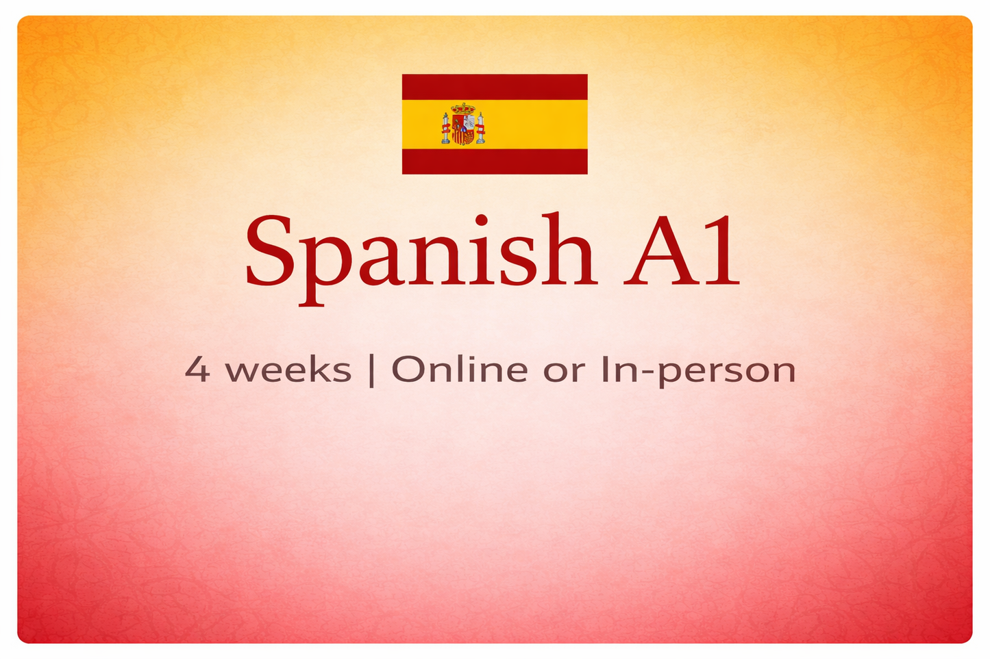 A1 Spanish Course