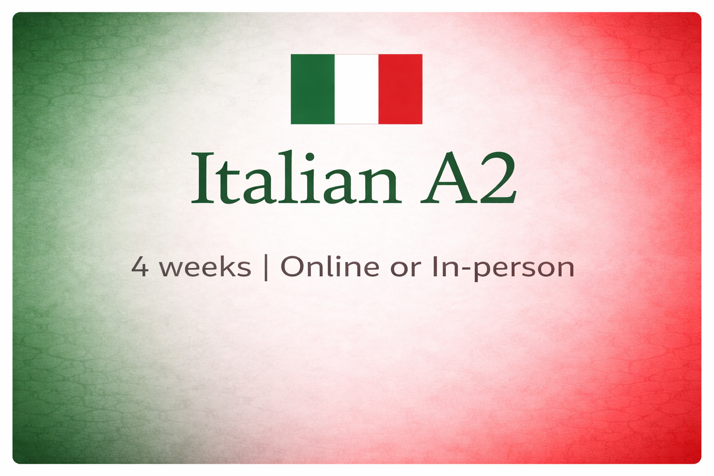A2 Italian Course