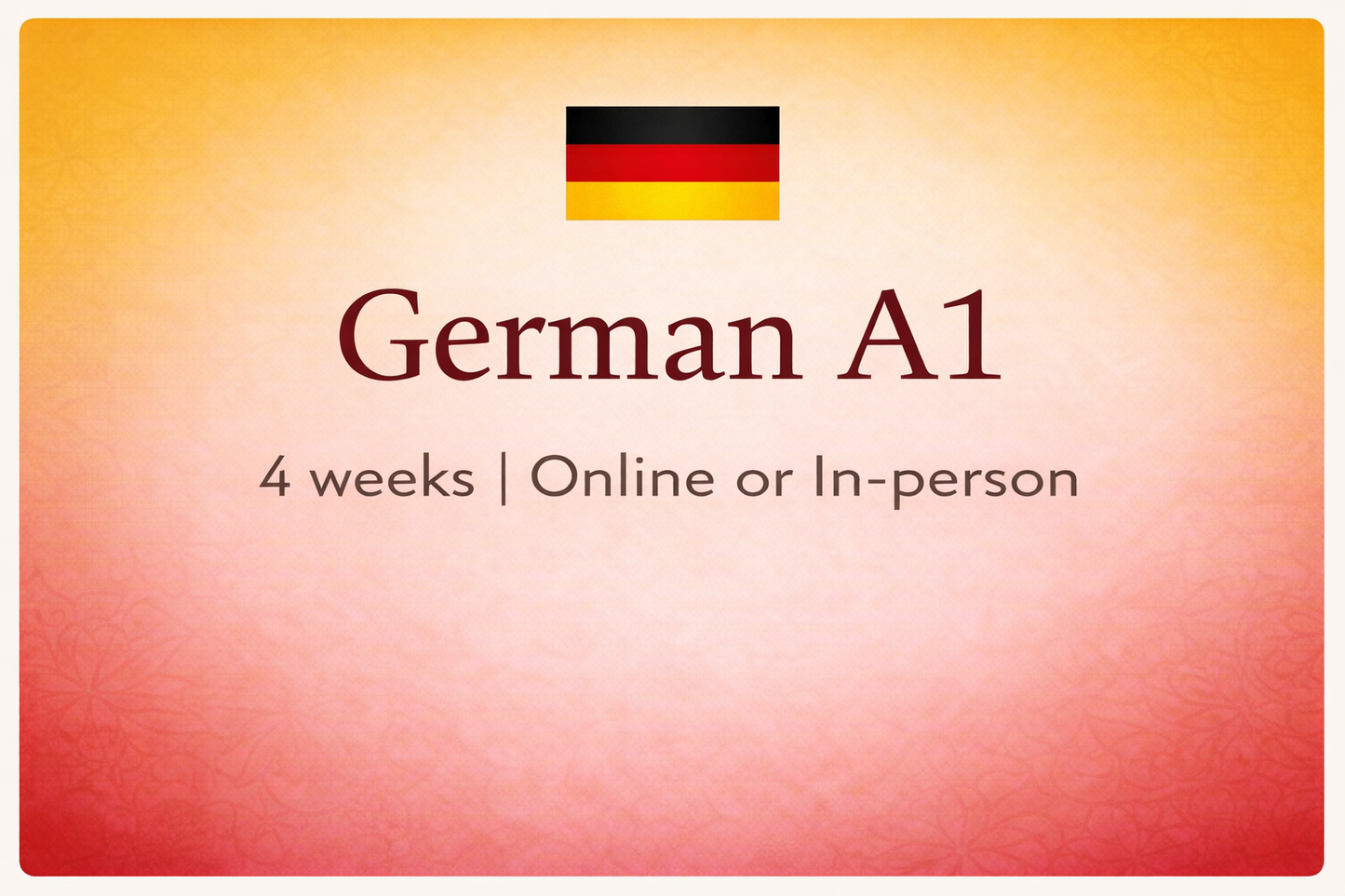 A1 German Course