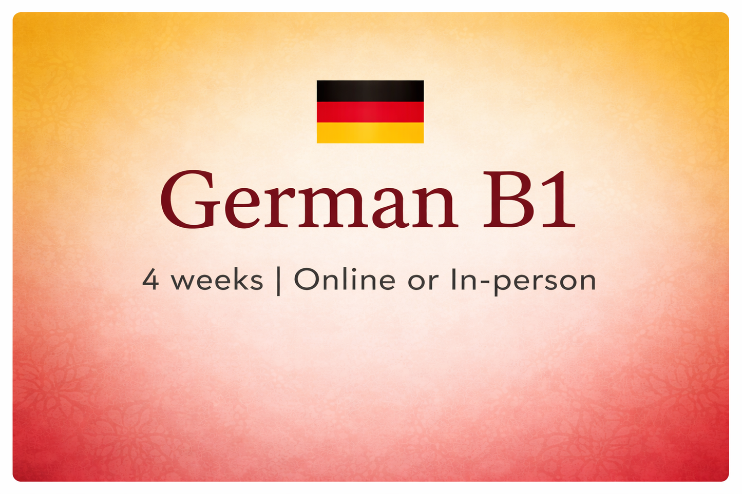 B1 German Course